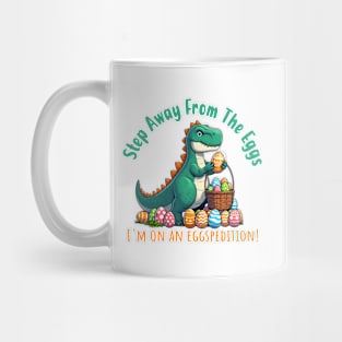 Dino Delights: Easter Eggspedition for Chocolate Lovers Mug